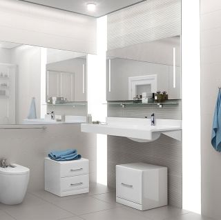 Раковина подвесная Акватон Отель правая 120см белый 1A70103NOT01R